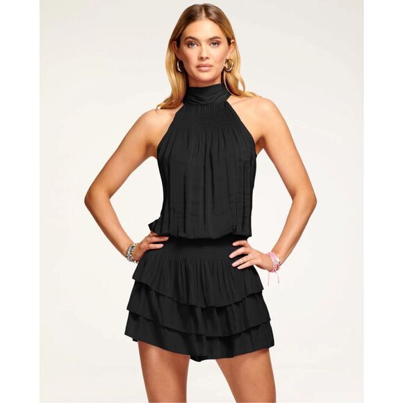 Ramy Brook Dresses & Skirts - Ramy Brook Hudson Ruffle Mini Dress Black Size M